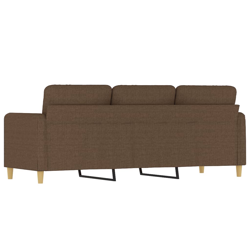 Canapé à 3 places Marron 180 cm Tissu