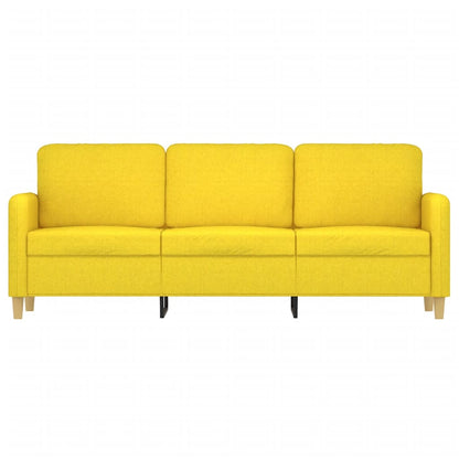 Canapé à 3 places Jaune clair 180 cm Tissu