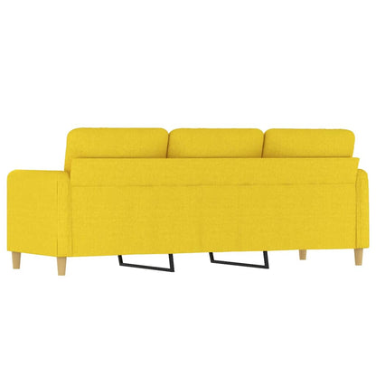 Canapé à 3 places Jaune clair 180 cm Tissu