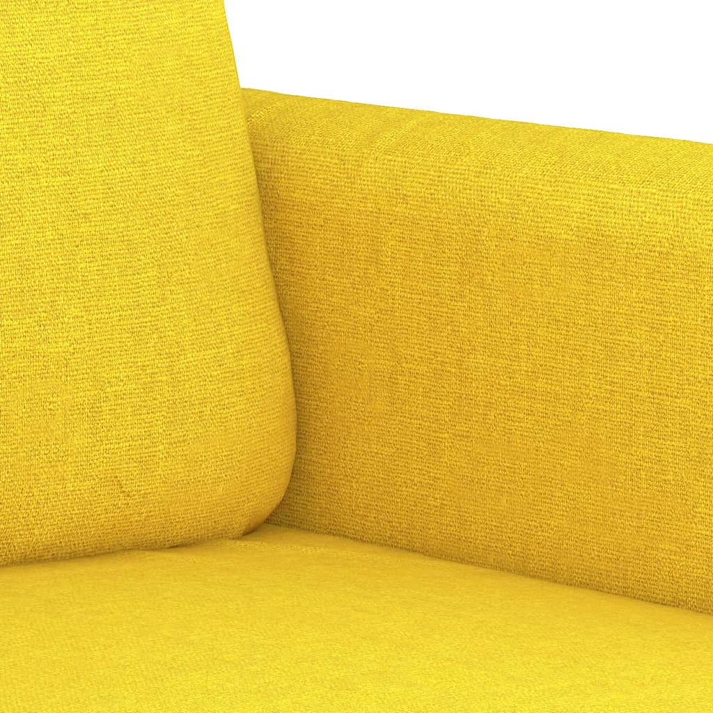 Canapé à 3 places Jaune clair 180 cm Tissu