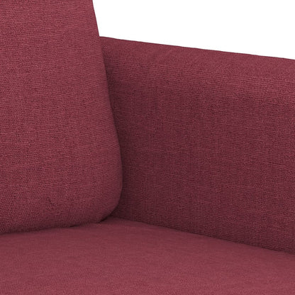 Canapé à 3 places Rouge bordeaux 180 cm Tissu