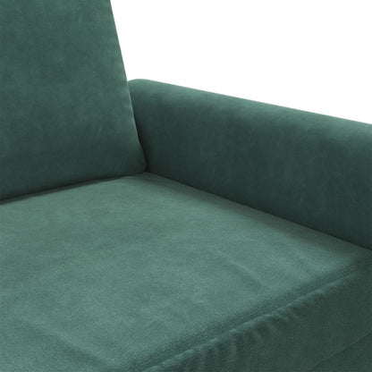 Canapé à 2 places Vert foncé 120 cm Velours