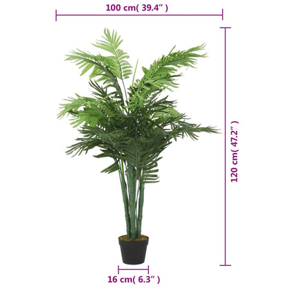 Palmier artificiel 28 feuilles 120 cm vert