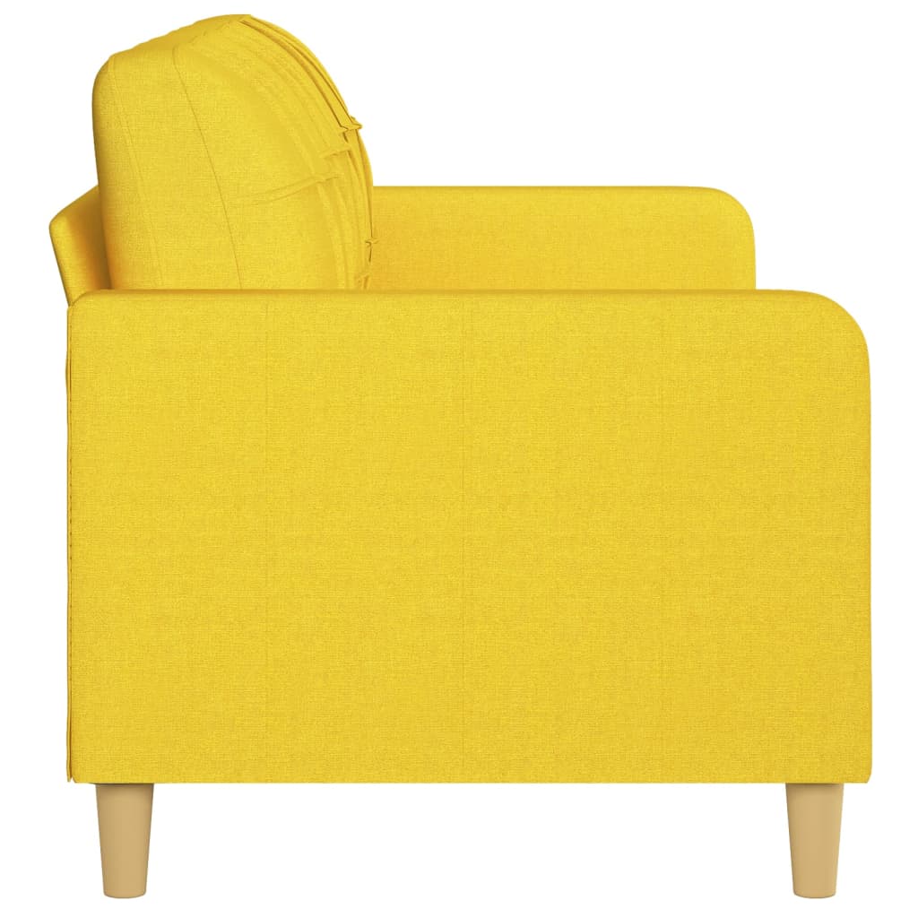 Canapé à 3 places Jaune clair 180 cm Tissu