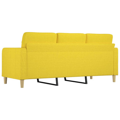 Canapé à 3 places Jaune clair 180 cm Tissu