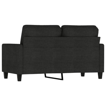 Canapé à 2 places Noir 120 cm Tissu