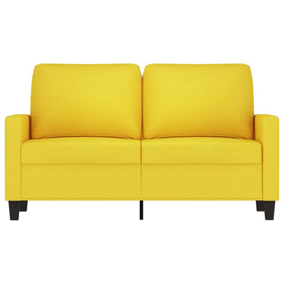 Canapé à 2 places Jaune clair 120 cm Tissu