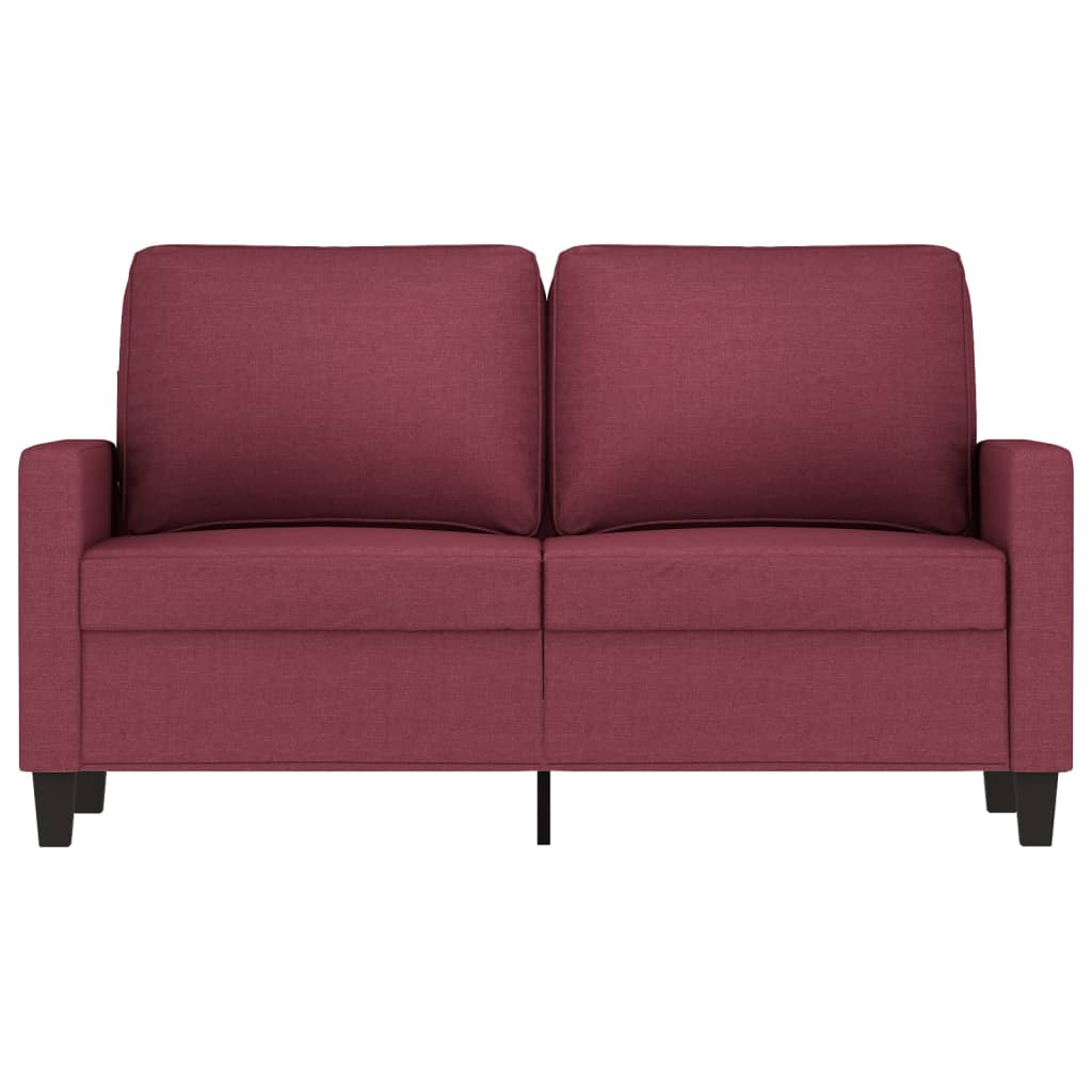 Canapé à 2 places Rouge bordeaux 120 cm Tissu