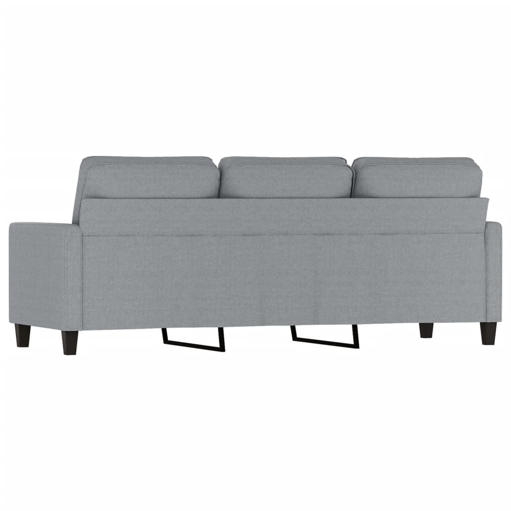 Canapé à 3 places Gris clair 180 cm Tissu