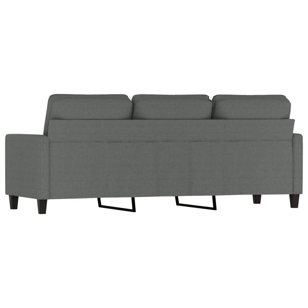 Canapé à 3 places Gris foncé 180 cm Tissu