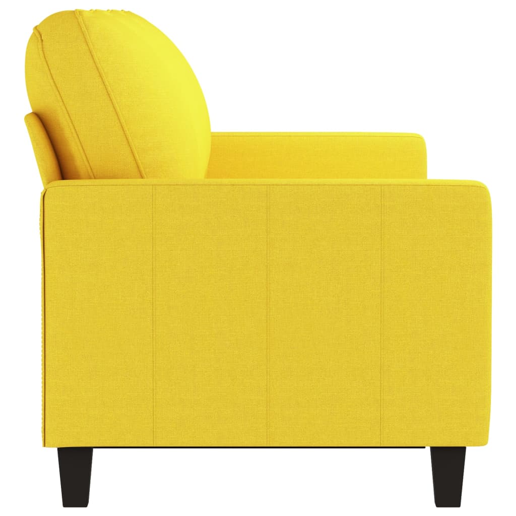 Canapé à 3 places Jaune clair 180 cm Tissu