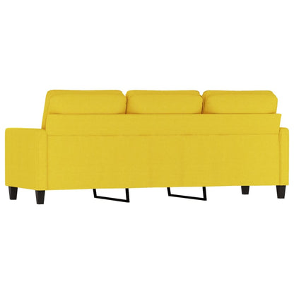 Canapé à 3 places Jaune clair 180 cm Tissu