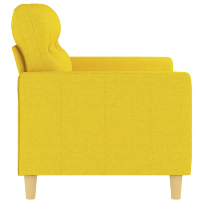 Canapé à 2 places Jaune clair 120 cm Tissu