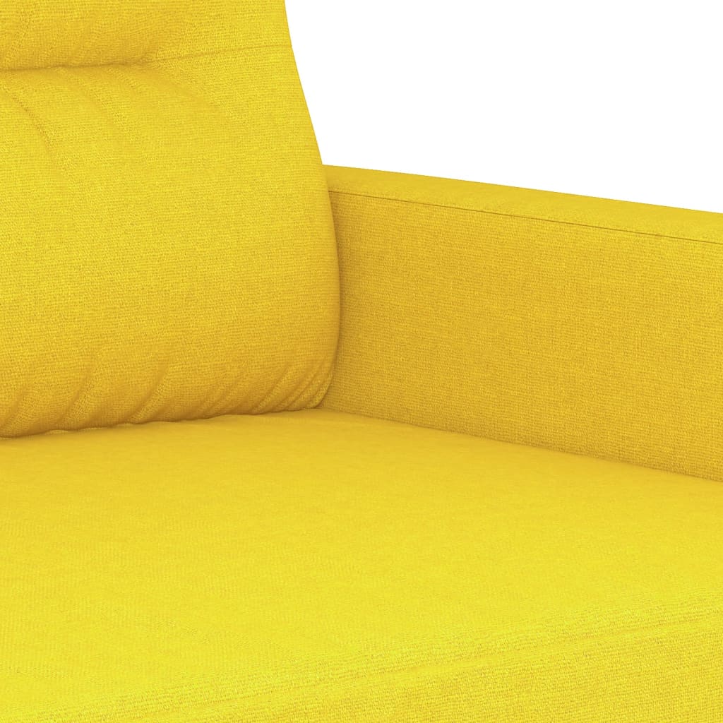 Canapé à 2 places Jaune clair 120 cm Tissu