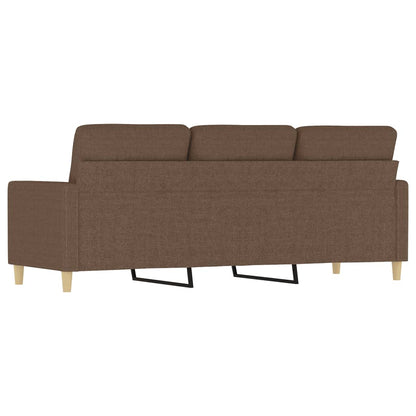 Canapé à 3 places Marron 180 cm Tissu