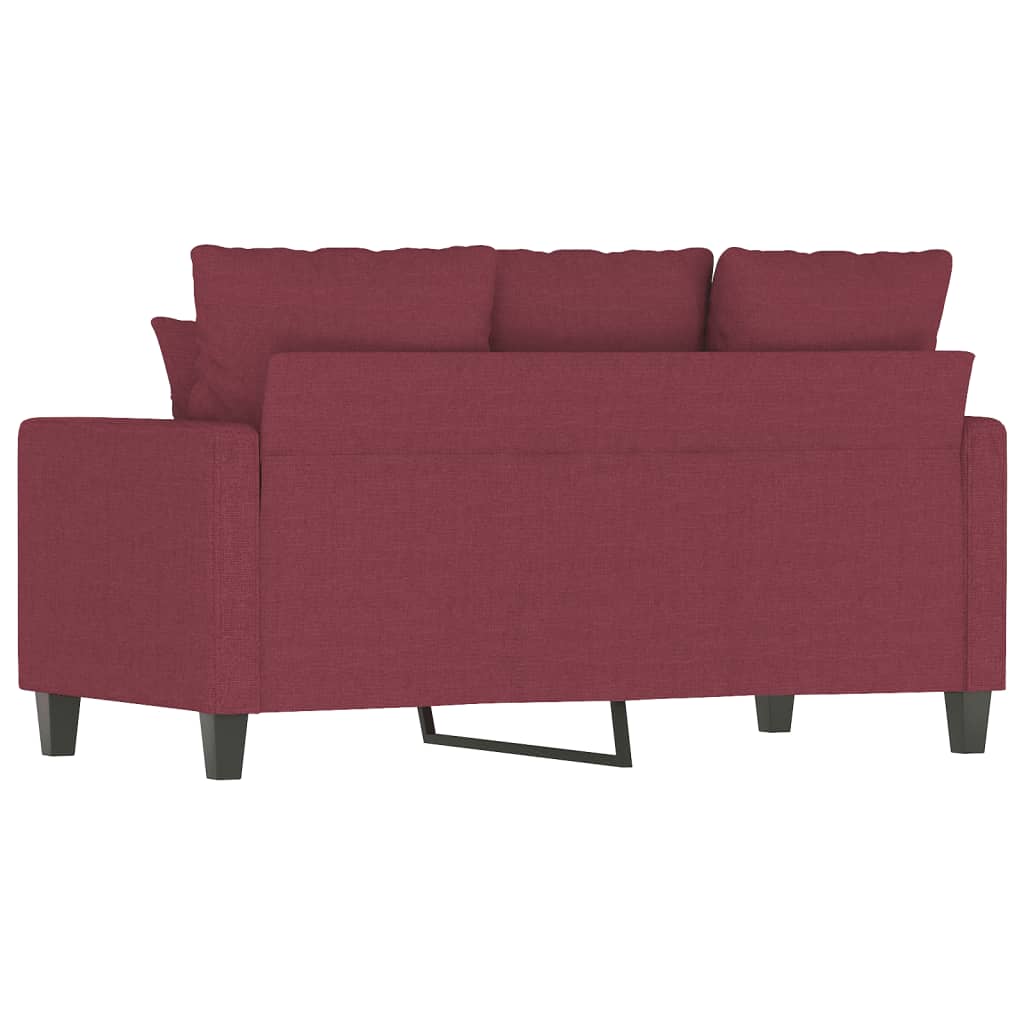 Canapé à 2 places Rouge bordeaux 120 cm Tissu