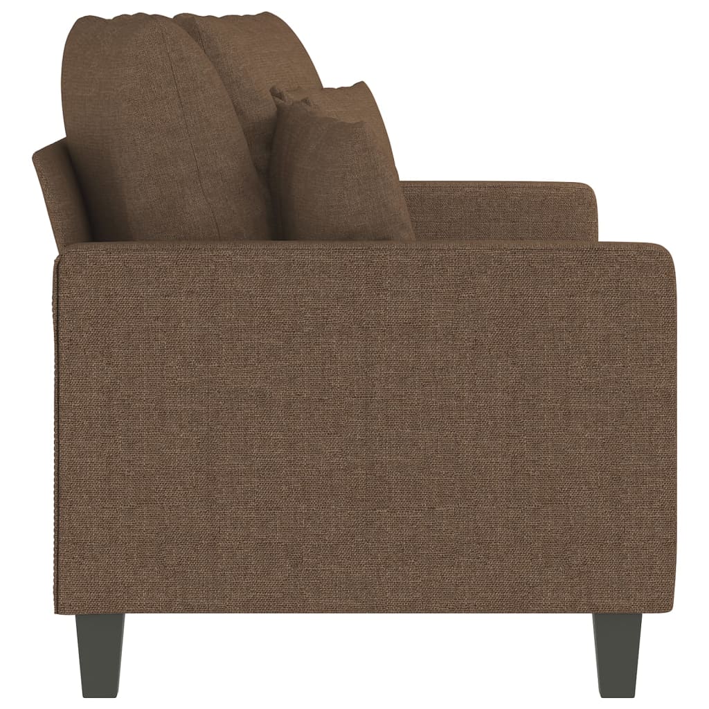 Canapé à 2 places Marron 140 cm Tissu