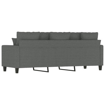 Canapé à 3 places Gris foncé 180 cm Tissu