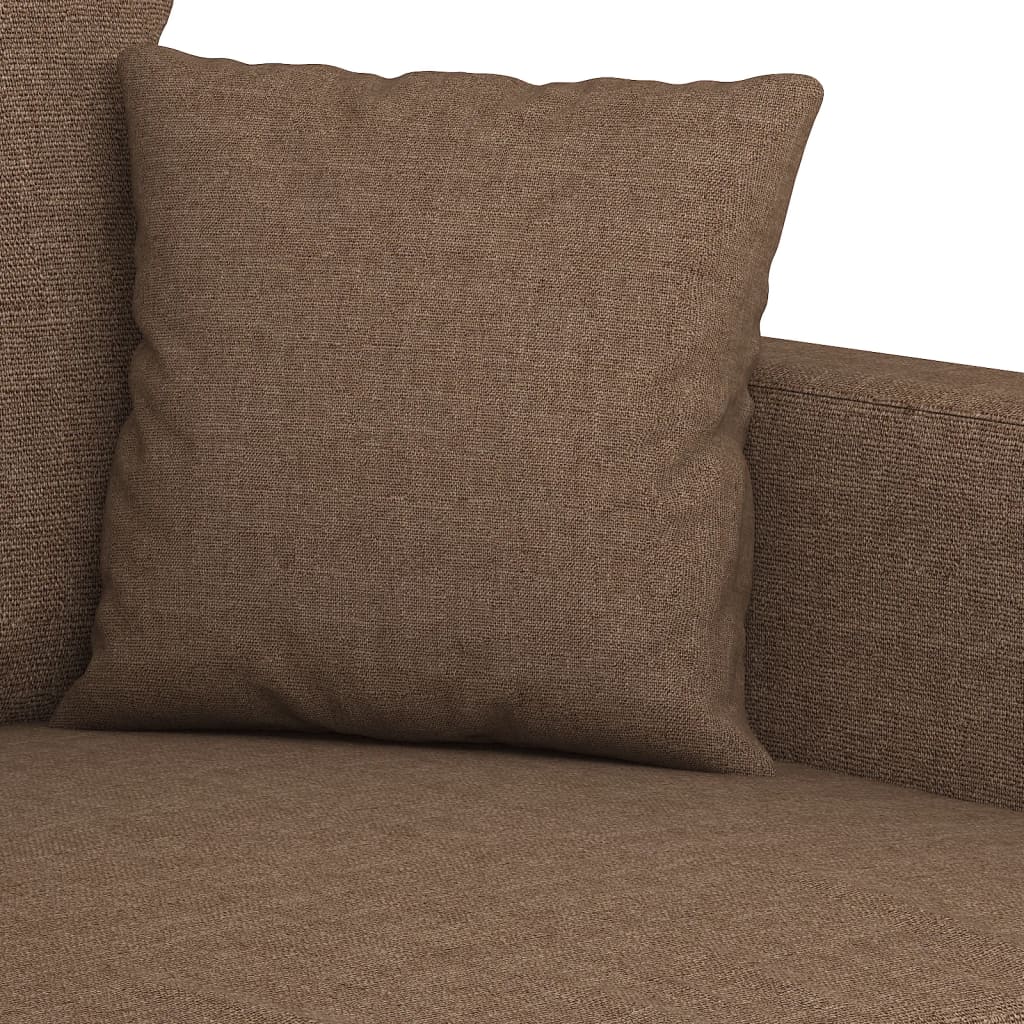 Canapé à 3 places Marron 180 cm Tissu