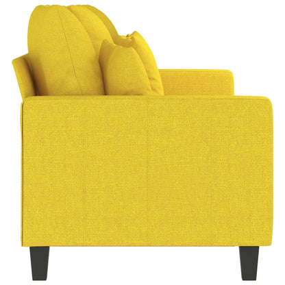 Canapé à 3 places Jaune clair 180 cm Tissu