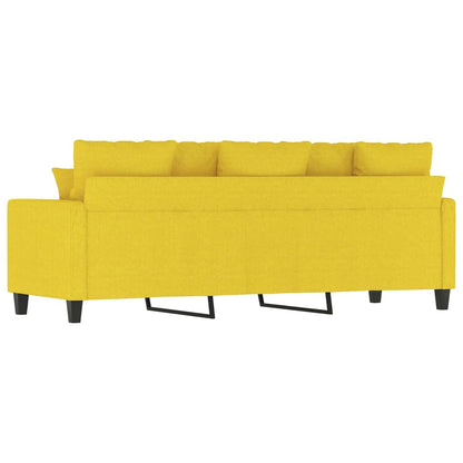 Canapé à 3 places Jaune clair 180 cm Tissu