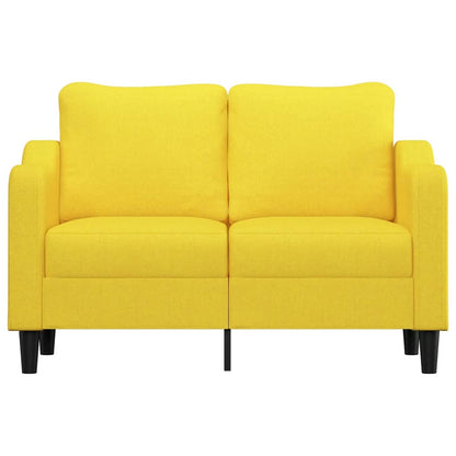 Canapé à 2 places Jaune clair 120 cm Tissu