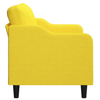 Canapé à 2 places Jaune clair 120 cm Tissu