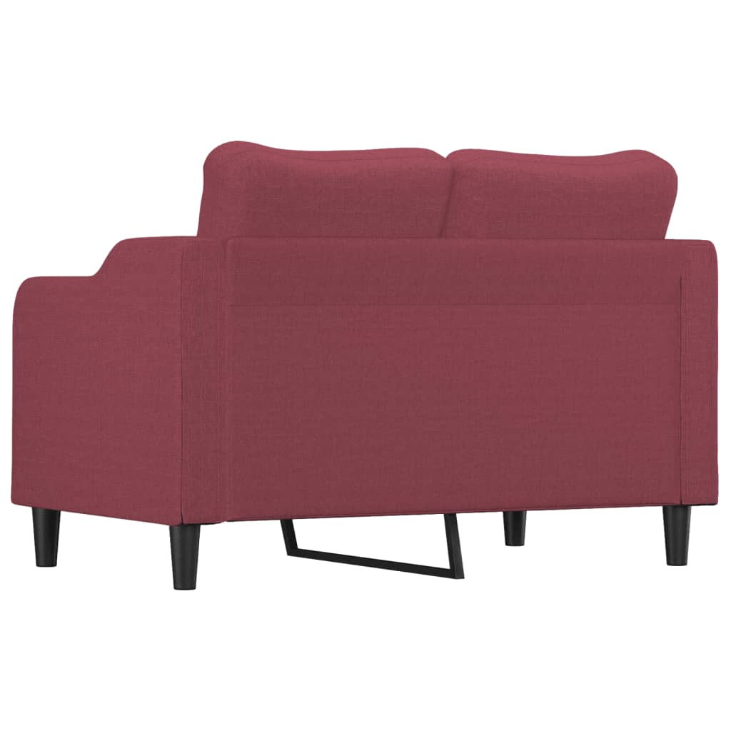 Canapé à 2 places Rouge bordeaux 120 cm Tissu