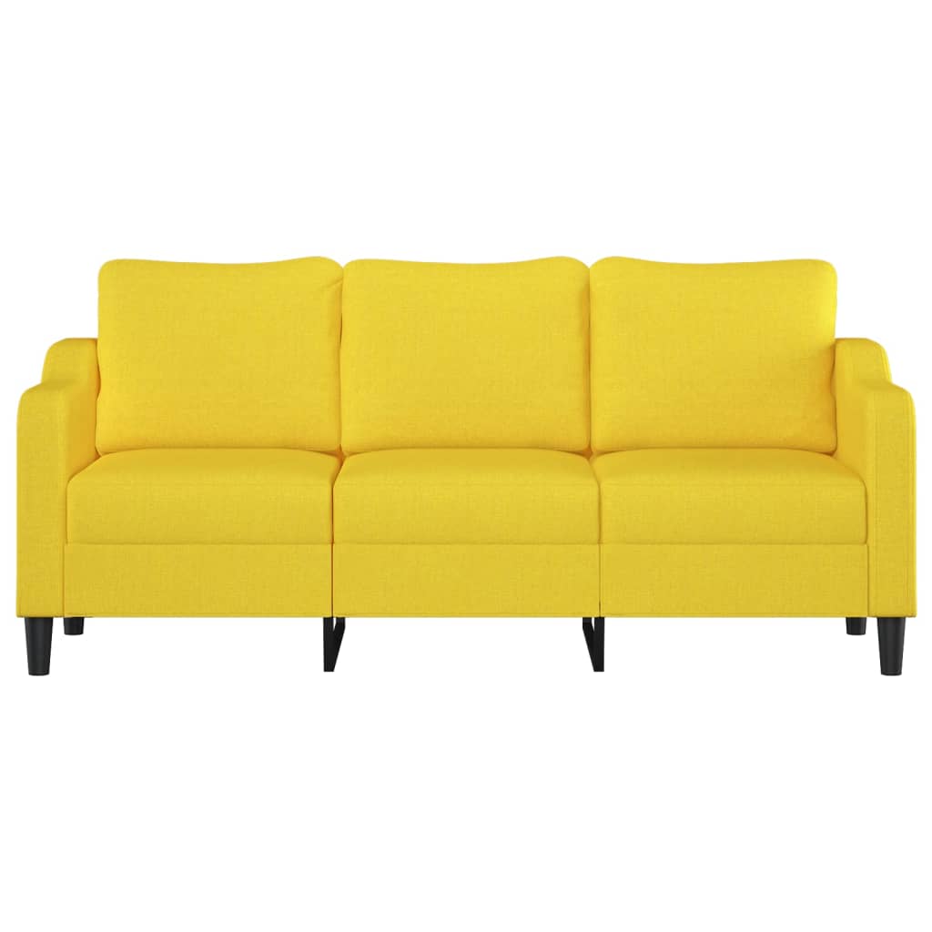 Canapé à 3 places Jaune clair 180 cm Tissu