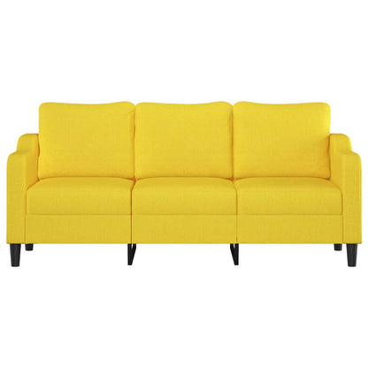 Canapé à 3 places Jaune clair 180 cm Tissu