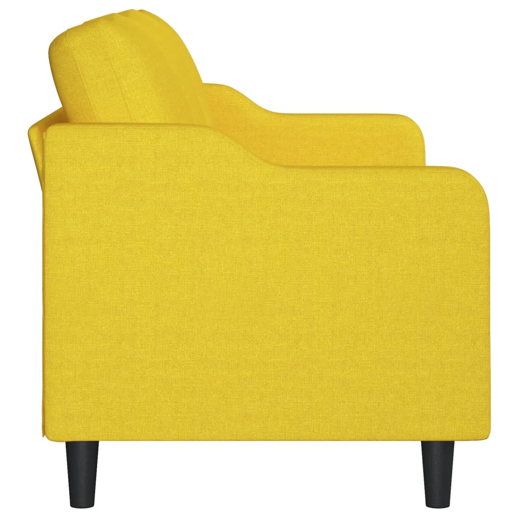 Canapé à 3 places Jaune clair 180 cm Tissu