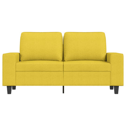 Canapé à 2 places Jaune clair 120 cm Tissu