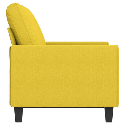 Canapé à 2 places Jaune clair 120 cm Tissu