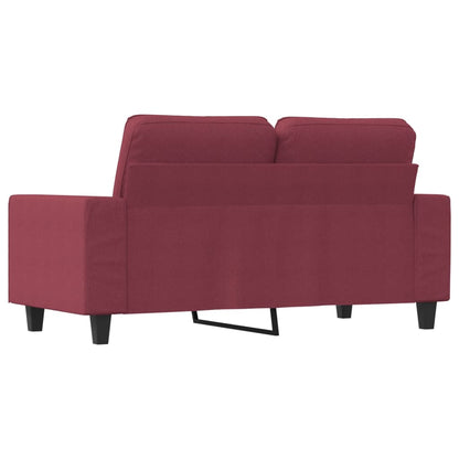 Canapé à 2 places Rouge bordeaux 120 cm Tissu