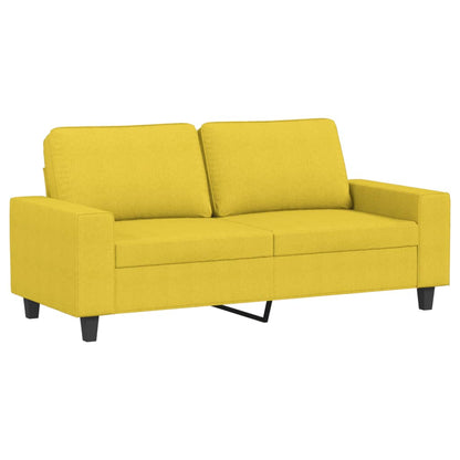 Canapé à 2 places Jaune clair 140 cm Tissu