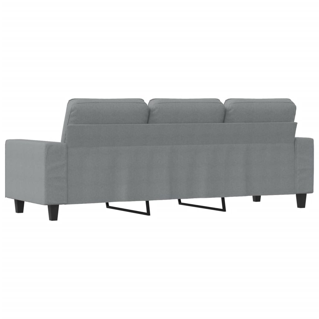 Canapé à 3 places Gris clair 180 cm Tissu