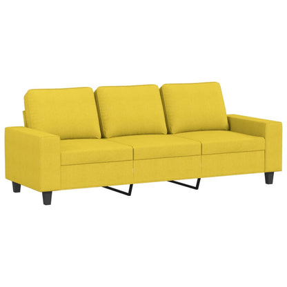 Canapé à 3 places Jaune clair 180 cm Tissu