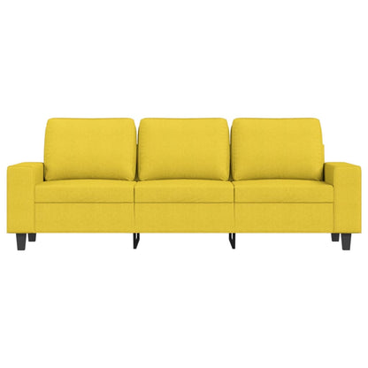 Canapé à 3 places Jaune clair 180 cm Tissu