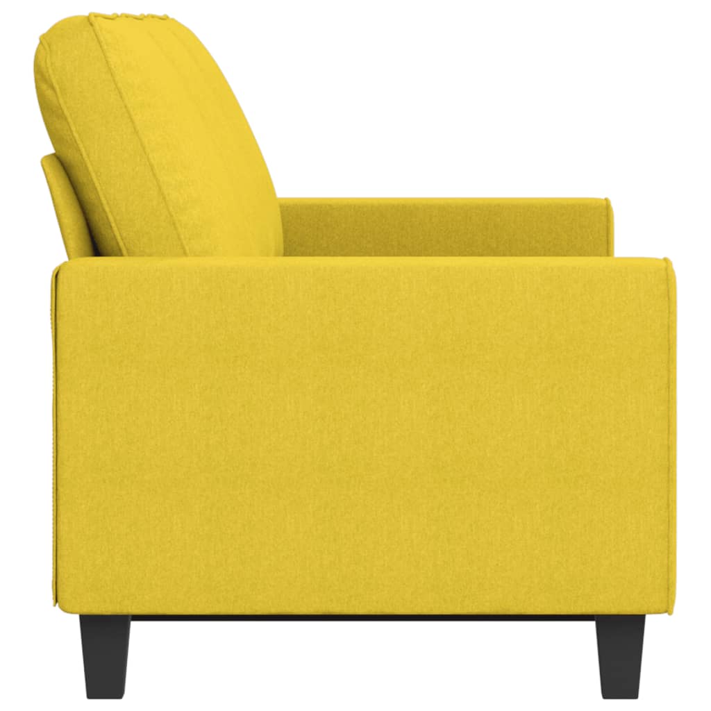 Canapé à 3 places Jaune clair 180 cm Tissu