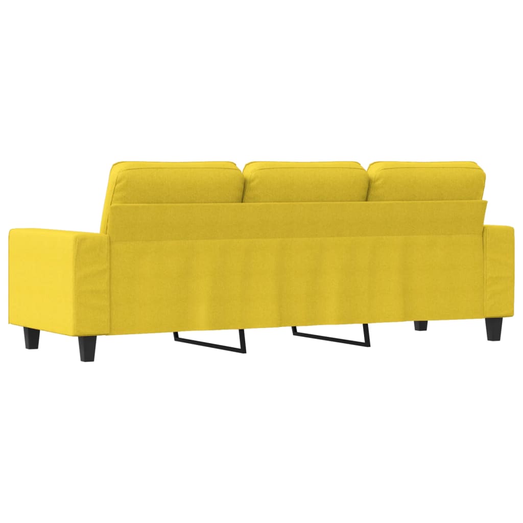 Canapé à 3 places Jaune clair 180 cm Tissu