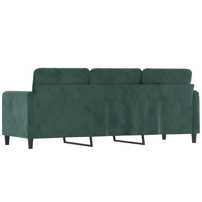 Canapé à 3 places Vert foncé 180 cm Velours