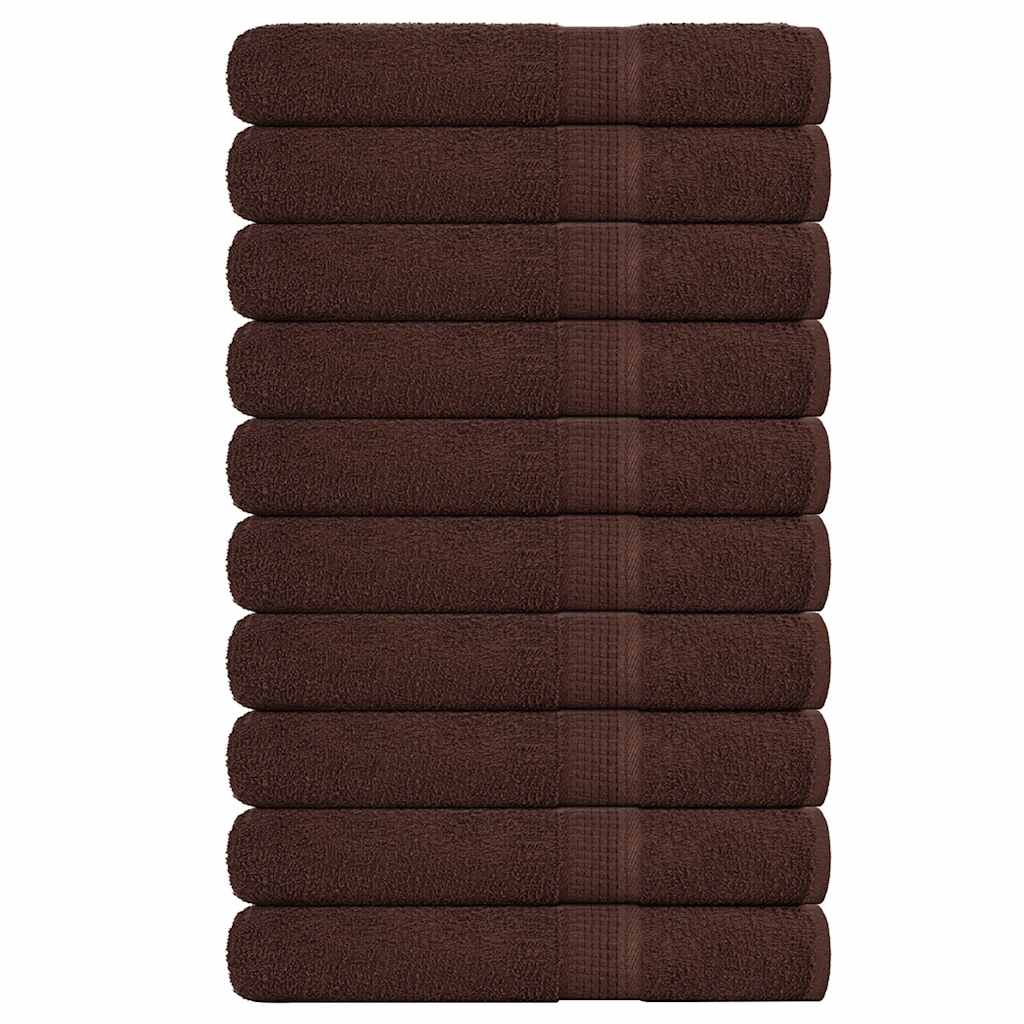 Serviettes de sauna 10 pcs marron 80x200 cm 360 g/m² 100% coton