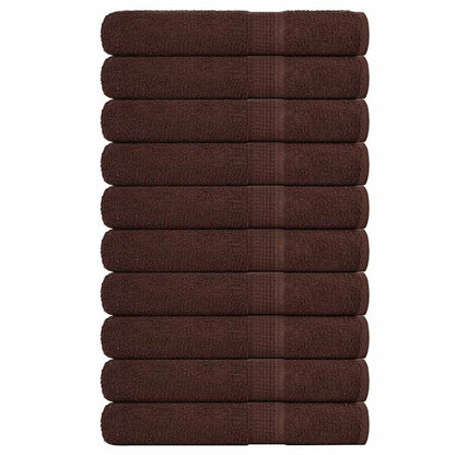 Serviettes de sauna 10 pcs marron 80x200 cm 360 g/m² 100% coton