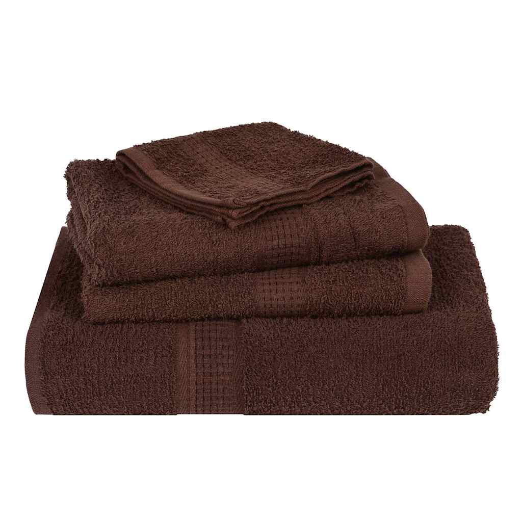 Serviettes de sauna 10 pcs marron 80x200 cm 360 g/m² 100% coton