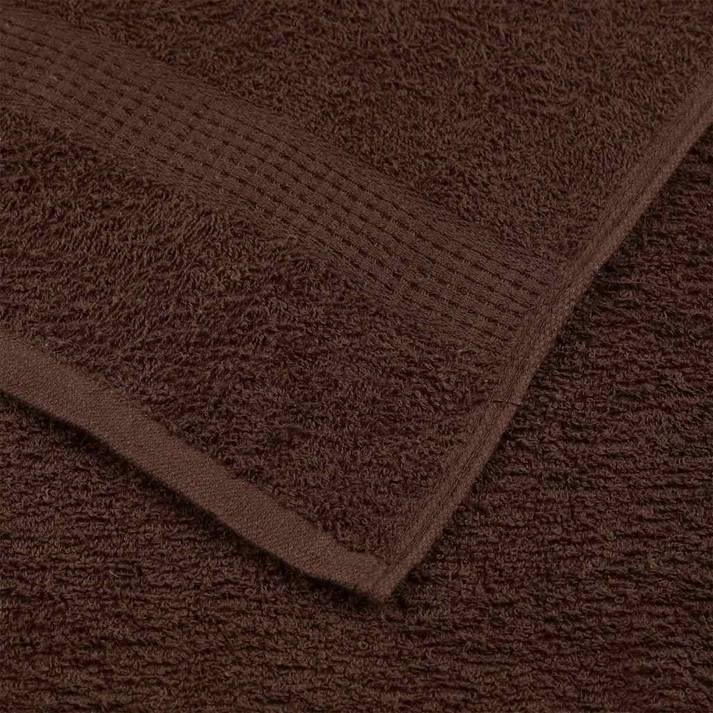 Serviettes de sauna 10 pcs marron 80x200 cm 360 g/m² 100% coton