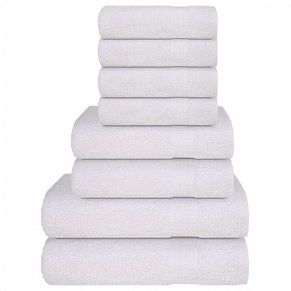 Ensemble de serviettes 8 pcs blanc 360 g/m² 100% coton