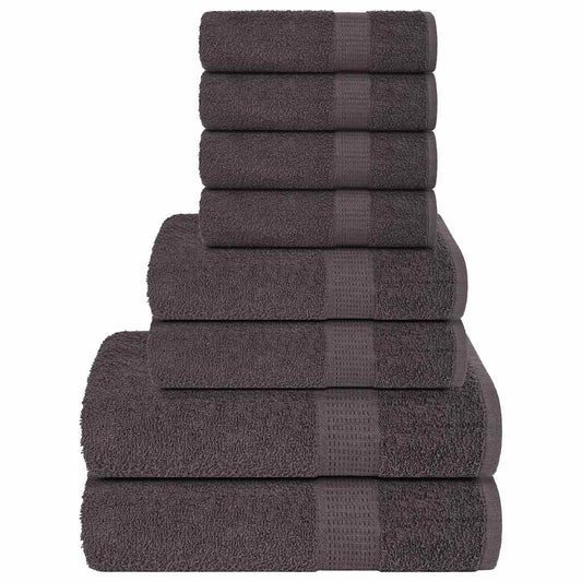 Ensemble de serviettes 8 pcs anthracite 360 g/m² 100% coton