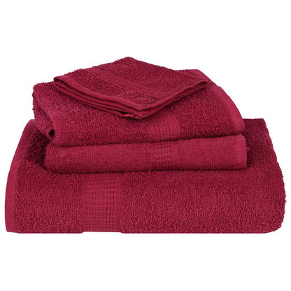 Ensemble de serviettes 8 pcs bordeaux 360 g/m² 100% coton