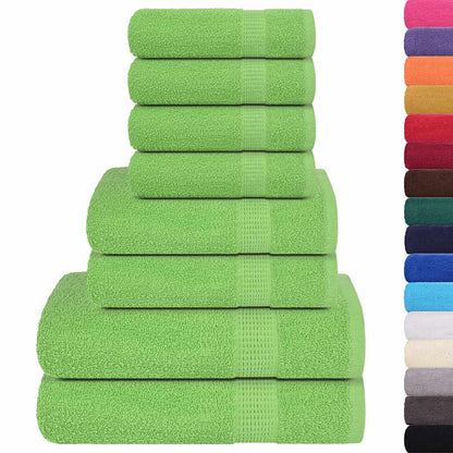 Ensemble de serviettes 8 pcs vert 360 g/m² 100% coton