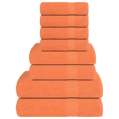 Ensemble de serviettes 8 pcs orange 360 g/m² 100% coton